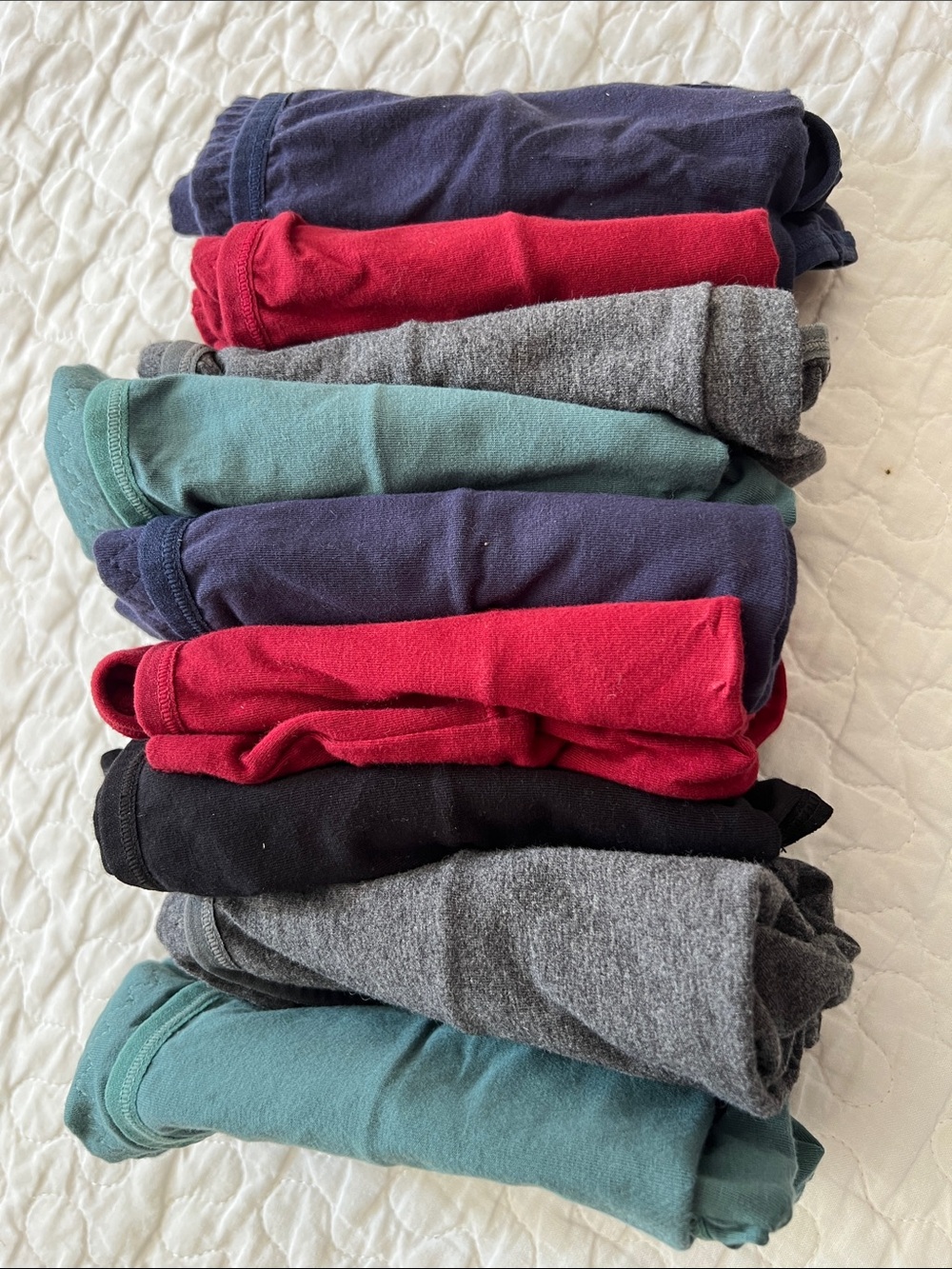 🌻Womens Cotton Panties- 9 pair-Multi-Color Pack (Gray, Teal, Navy, Red, Black)